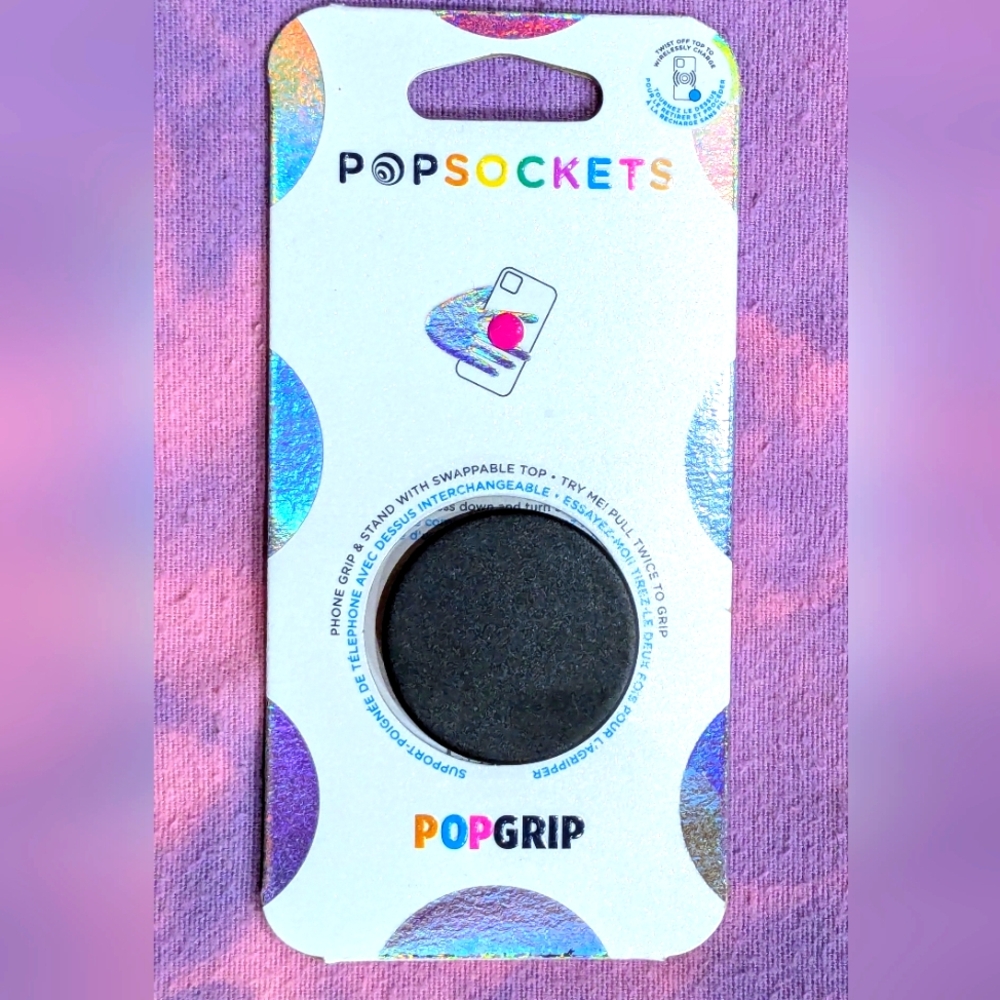 Matte Black PopSocket Grip Stand holder cell phone accessory pop socket solid